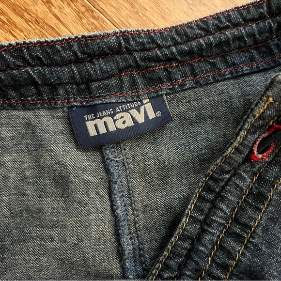 Mavi Y2K 90s Drawstring Waist Denim Maxi Skirt,Sz S - Picture 4 of 9